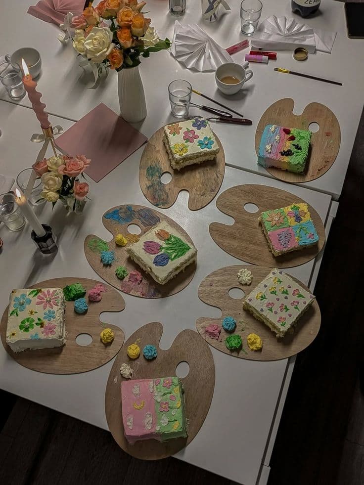 Pallet cake decorating