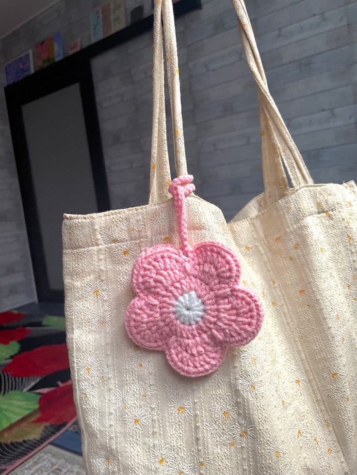 Crochet bag charm or book mark
