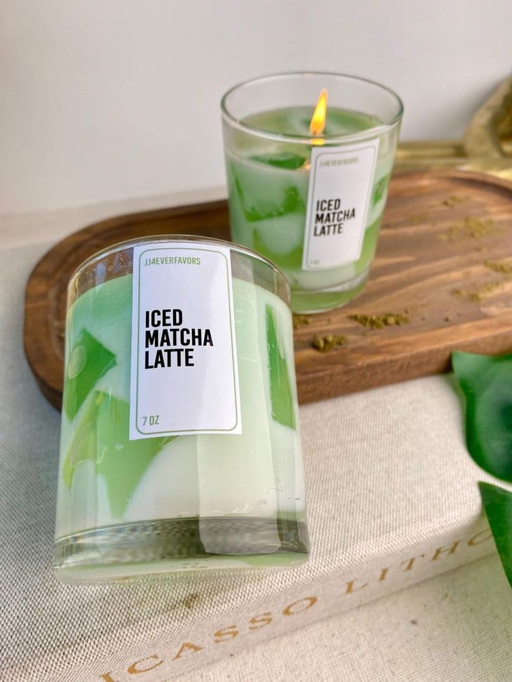 Candle making ice drinks